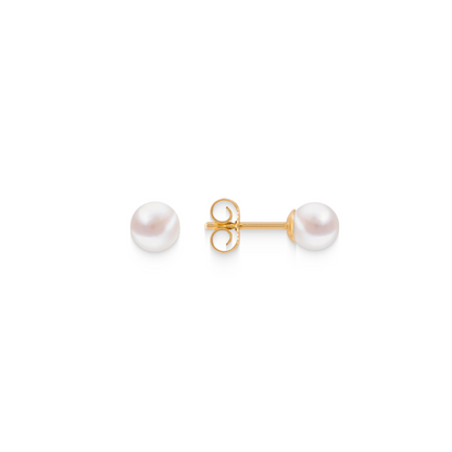 Pearl earrings made of real gold