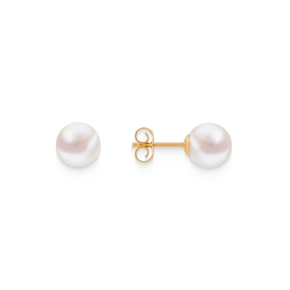 Pearl earrings made of real gold