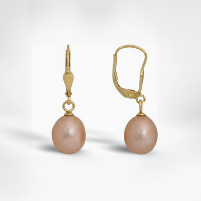 Perlen Ohrringe - weiß und naturfarben