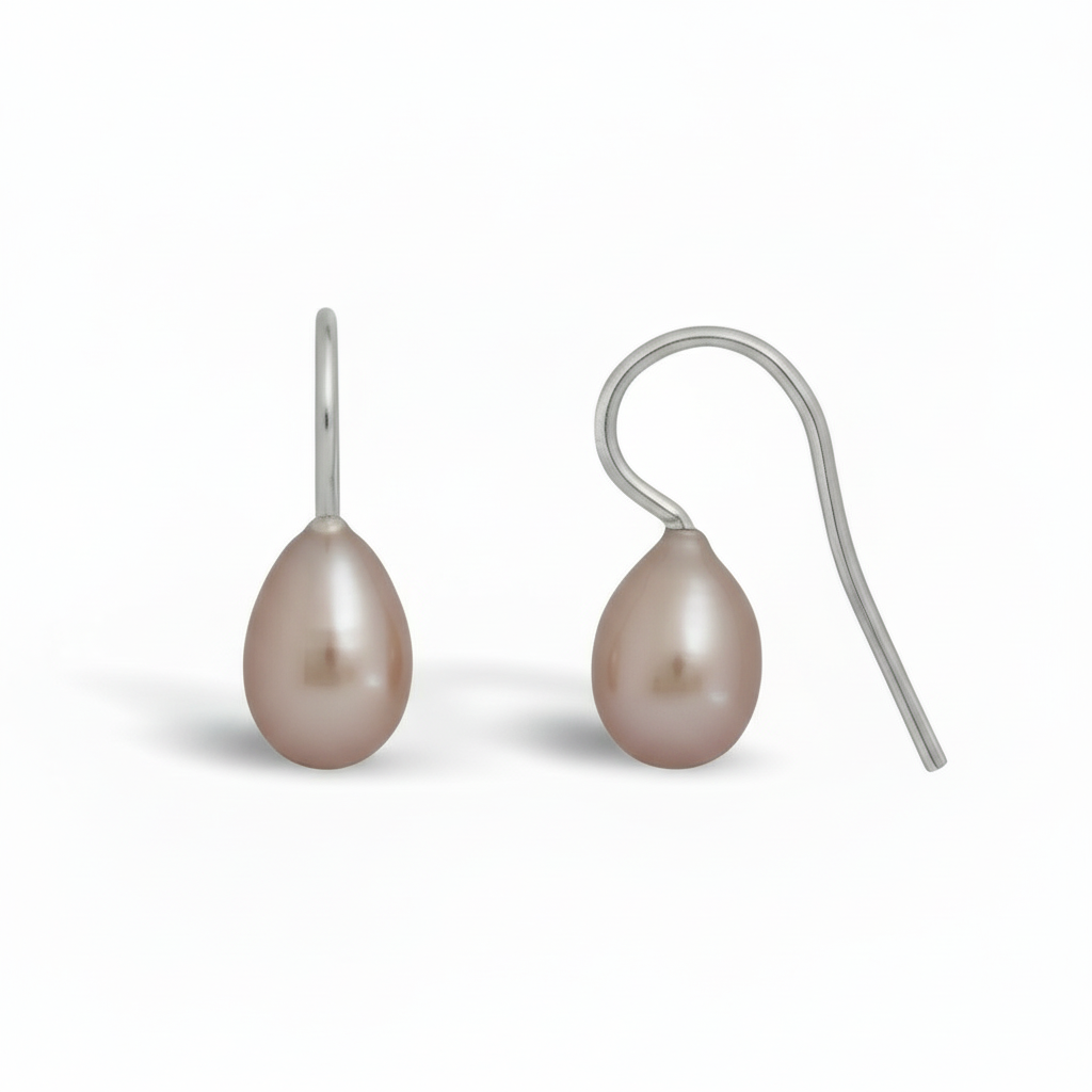 Pearl earrings made of 925 silver – gold and silver