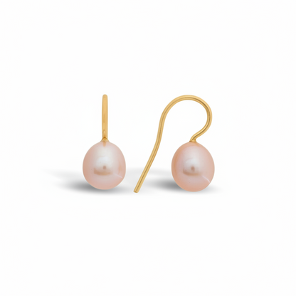 Pearl earrings made of 925 silver – gold and silver