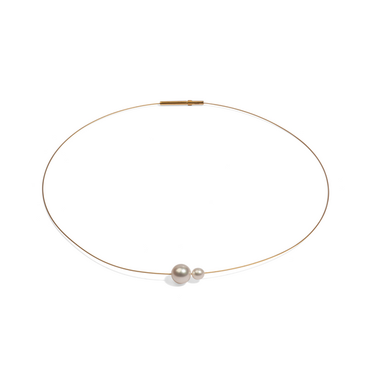 Halsreif mit Süßwasser-Perlen