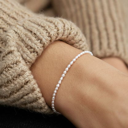 Perlenarmband mit vergoldeter Magnetschließe