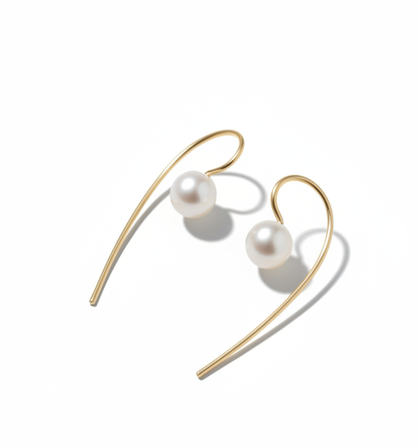 Perlenohrringe mit Süßwasserperlen