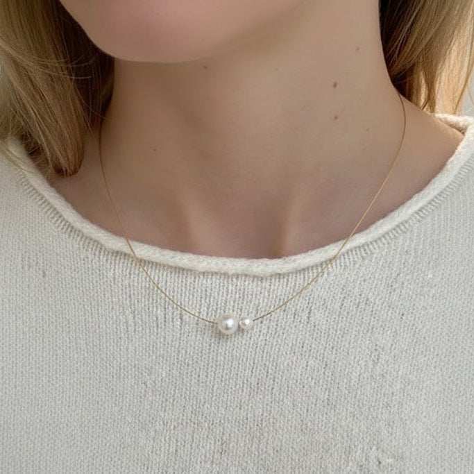 Halsreif mit Süßwasser-Perlen