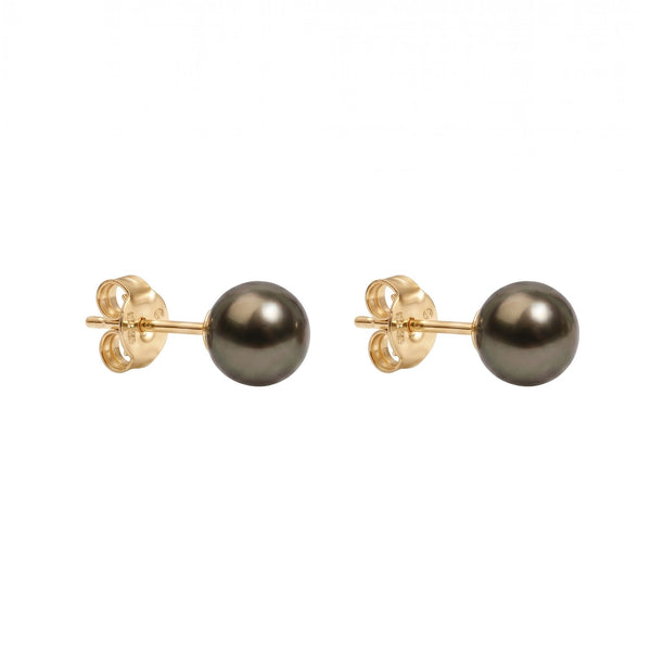 Tahiti Perlen Ohrstecker - 585 Gelbgold