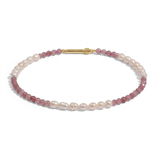 Perlenarmband mit Turmalin-Steinen