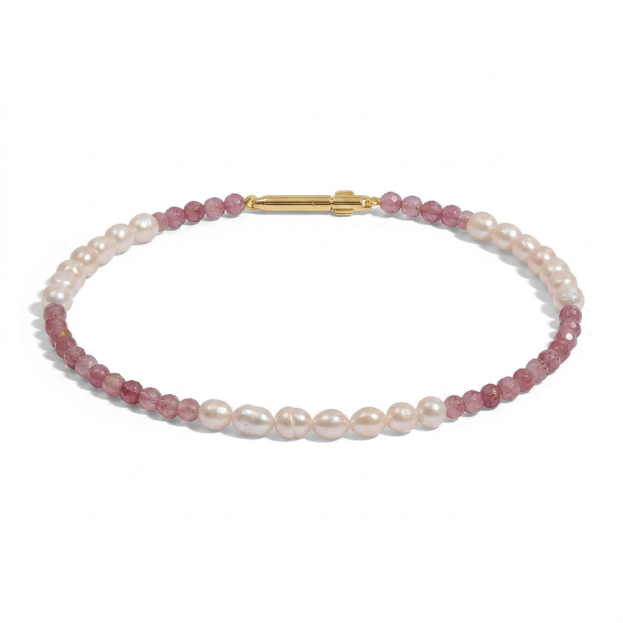 Perlenarmband mit Turmalin-Steinen