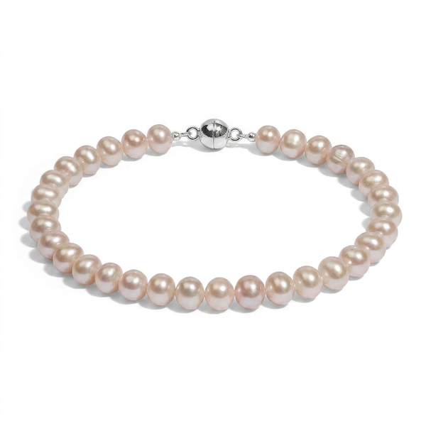 Perlenarmband mit Silber Magnetschließe