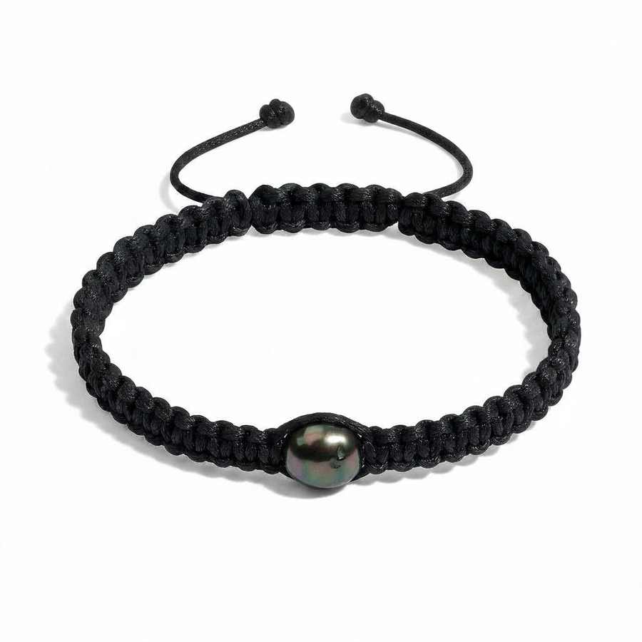 Makramee-Armband mit Tahiti-Perle