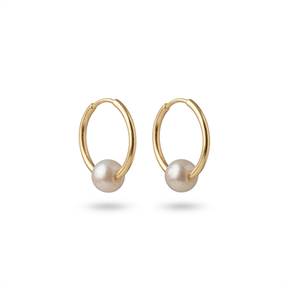 Creole with Pearl – Silver & Gold Vermeil