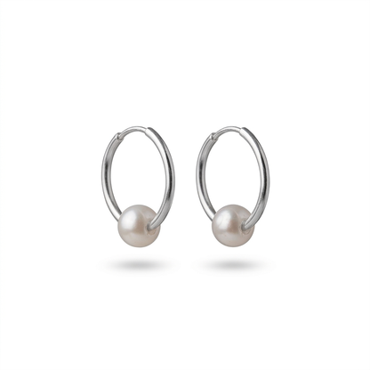 Creole with Pearl – Silver & Gold Vermeil
